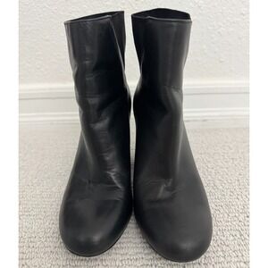 BCBG Generation Black Slip On Elastic Heeled Ankle Block Heel Booties Shoes, 8